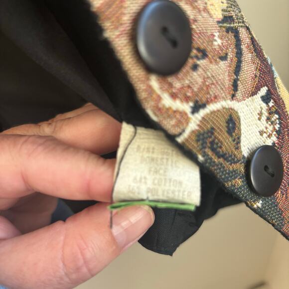 Vintage Orvis Dog Print Tapestry Vest Size Small - Picture 9 of 12